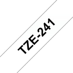 Brother TZe-241 - Cassette à ruban pour étiqueteuse originale – Noir sur blanc, 18 mm de large