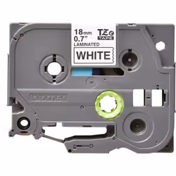 Brother TZe-241 - Cassette à ruban pour étiqueteuse originale – Noir sur blanc, 18 mm de large