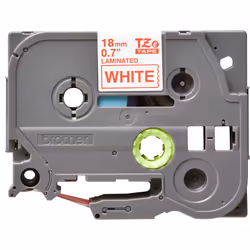Brother Cassette à ruban pour étiqueteuse TZe-242 originale – Rouge sur blanc, 18 mm de large