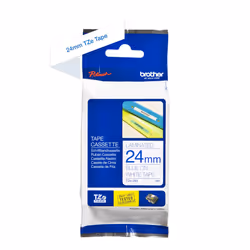 Brother TZe-253 - Cassette à ruban pour étiqueteuse originale – Bleu sur blanc, 24 mm de large