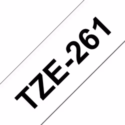 Brother TZe-261 - Cassette à ruban pour étiqueteuse originale – Noir sur blanc, 36 mm de large, TZ, 3,6 cm, 8 m, 40 mm, 70 mm ...