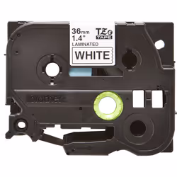 Brother TZe-261 - Cassette à ruban pour étiqueteuse originale – Noir sur blanc, 36 mm de large