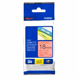 Brother Ruban pour étiqueteuse 18mm, Noir sur rouge, TZe, Gris, Transfert thermique, Brother, PT-2100VP, PT-7600, PT-2430PC,  ...