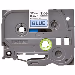 Brother TZe-531 - Cassette à ruban pour étiqueteuse originale – Noir sur bleu, 12 mm de large