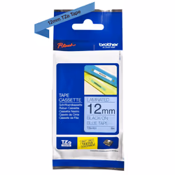 Brother TZe-531 - Cassette à ruban pour étiqueteuse originale – Noir sur bleu, 12 mm de large