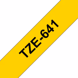 Brother TZE-641, Noir sur jaune, TZe, Jaune, 1,8 cm, 8 m, 25 mm