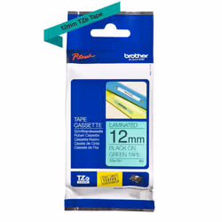 Brother TZe-731 - Cassette à ruban pour étiqueteuse originale – Noir sur vert, 12 mm de large, TZ, Vert, 1,2 cm, 8 m, 17 mm, ...