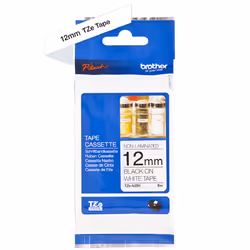 Brother TZE-N231, Noir sur blanc, TZ, Noir, Transfert thermique, Brother, PT-200, PT-210E, PT-220, PT-300, PT-310, PT-340, PT ...