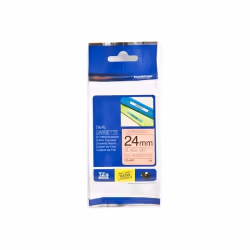 Brother TZe-B51, Noir sur fond orange fluorescent, TZe, Gris, Transfert thermique, Brother, PT-2430PC, PT-2700, PT-2730, PT-9 ...