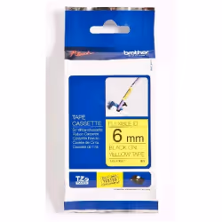 Brother TZe-FX611, Noir sur jaune, TZe, Brother, 6 mm, 8 m, 1 pièce(s)