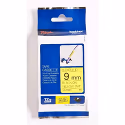 Brother TZe-FX621, Noir sur jaune, TZe, Brother, 9 mm, 8 m, 1 pièce(s)