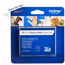 Brother TZE231S ruban d'étiquette Noir sur blanc TZe - Vue supplémentaire 4