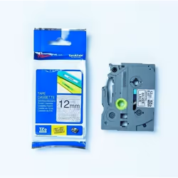 Brother TZE-MPSL31, Noir sur argent, TZe, Gris, Transfert thermique, Gloss, Brother PT-E110VP