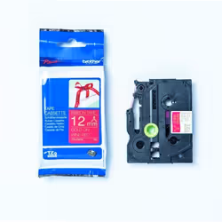 Brother TZE-RW34, Doré sur rouge, TZe, Noir, Transfert thermique, Brother, PT-1000 GL-100 GL-200 PT-1000L PT-1005 PT-1010 PT- ...