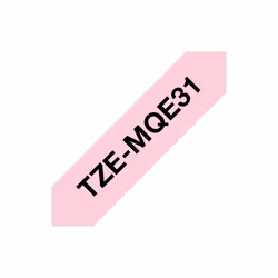 Brother TZEMQE31, Noir sur rose, Étiquette en continu, TZe, Gris, Transfert thermique, Chine