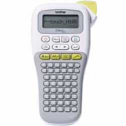 Brother PT-H108G, ABC, TZe, Transfert thermique, AAA, Gris, Blanc