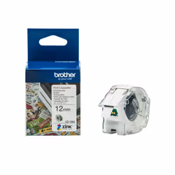 Brother CZ-1002 - Ruban d'étiquettes tout-en-couleur 12 mm de large, Étiquette en continu, CZ, Jet d'encre, Brother, VC-500W, ...