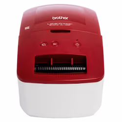 Brother QL-600R, DK, Thermique directe, 300 x 600 DPI, 71 mm/sec, Avec fil, Rouge, Blanc