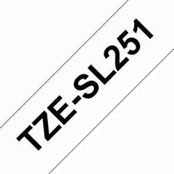Brother TZe-SL251 - Cassette originale à ruban auto-laminé - noir sur blanc - pour étiqueteuse - 24 mm de large, PT-D800W PT- ...