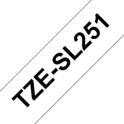 Brother TZe-SL251 - Cassette originale à ruban auto-laminé - noir sur blanc - pour étiqueteuse - 24 mm de large