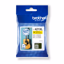 Brother LC-421XLY, Rendement élevé (XL), 500 pages, 1 pièce(s), Paquet unique