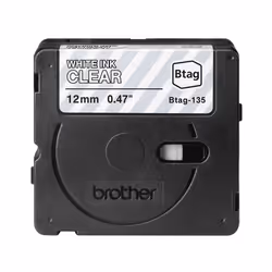 Brother BTAG-135, Blanc sur transparent, Brother, P-touch PT-N10, PT-N20, PT-N25BT, 1,2 cm, 4 m, 1 pièce(s)