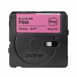 Brother BTAG-P31, Noir sur rose, Brother, P-touch PT-N10, PT-N20, PT-N25BT, 1,2 cm, 4 m, 1 pièce(s)
