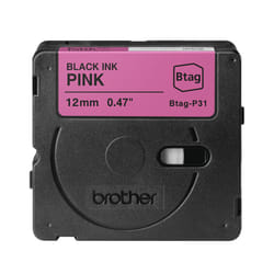 Brother BTAG-P31 ruban d'étiquette Noir sur rose