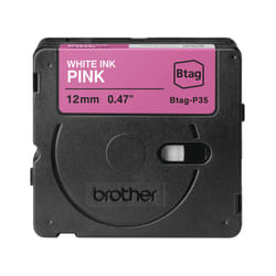 Brother BTAG-P35 ruban d'étiquette White on pink