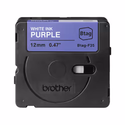 Brother BTAG-F35, Blanc sur fond violet, Brother, P-touch PT-N10, PT-N20, PT-N25BT, 1,2 cm, 4 m, 1 pièce(s)