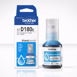 Brother BTD180C Bouteille d'encre cyan originale, Original, Cyan, Brother, DCP-T580DW, DCP-T583DW, DCP-T780DW, 5000 pages, 1 ...
