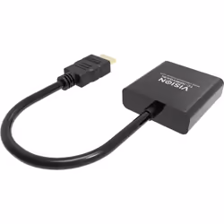Vision TC-HDMIVGA/BL câble vidéo et adaptateur 0,23 m HDMI Type A (Standard) VGA (D-Sub) Noir - Vue supplémentaire 6
