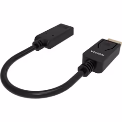 Vision TC-DPHDMI/BL câble vidéo et adaptateur HDMI Type A (Standard) DisplayPort Noir