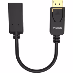 Vision TC-DPHDMI/BL câble vidéo et adaptateur HDMI Type A (Standard) DisplayPort Noir - Vue supplémentaire 6