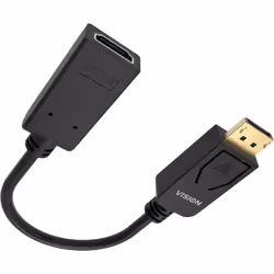 Vision TC-DPHDMI/BL câble vidéo et adaptateur HDMI Type A (Standard) DisplayPort Noir - Vue supplémentaire 7