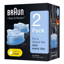 Braun CCR2, Cartouche de nettoyage, Bleu, Braun, Braun Clean&Charge, Box, 2 pièce(s)