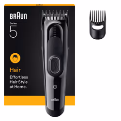 Braun HC5510, Noir, 3 mm, 2,4 cm, Tête, Batterie, 50 min