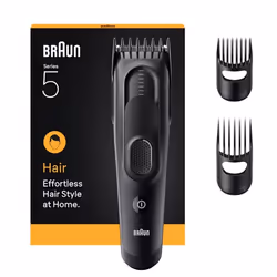 Braun HC5530, Noir, 3 mm, 3,5 cm, Tête, Batterie, 50 min