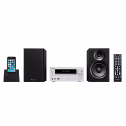 Pioneer X-HM32V/MICRO, Système micro audio domestique, Argent, 1 disques, 60 W, 2-voies, 10 cm