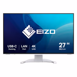 EIZO FlexScan EV2740X-WT, 68,6 cm (27"), 3840 x 2160 pixels, 4K Ultra HD, LCD, 5 ms, Blanc