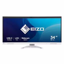 EIZO FlexScan EV3450XC-WT, 86,6 cm (34.1"), 3440 x 1440 pixels, UltraWide Quad HD, LED, 5 ms, Blanc