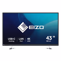EIZO FlexScan EV4340X-BK, 108 cm (42.5"), 3840 x 2160 pixels, 4K Ultra HD, LED, 5 ms, Noir