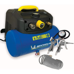 Michelin - Compresseur d'air 6L 8 bar 1,5 cv Fonctionne sans huile + kit de gonflage