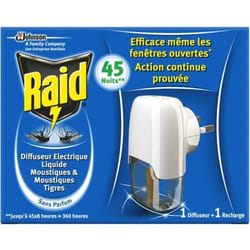RAID Diffuseur électrique liquide antimoustique avec recharge