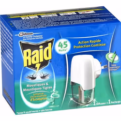 RAID Diffuseur Electrique insecticide liquide - 45 nuits