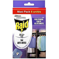 Raid Gel Anti-Mites Senteur Lavande Maxi Pack Pack de 6
