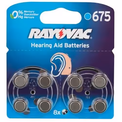 Varta V675R, Batterie à usage unique, Zinc-Air, 1,4 V, 8 pièce(s), 640 mAh, Hg (mercure)