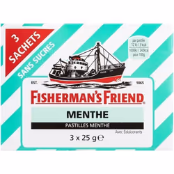 FISHERMANS FRIEND Pastille sans sucres - 3x 25g - Menthe