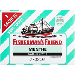 FISHERMANS FRIEND Pastille sans sucres - 3x 25g - Menthe
