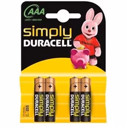 Duracell 002432, Batterie à usage unique, AAA, Alcaline, 1,5 V, 4 pièce(s), Ampoule